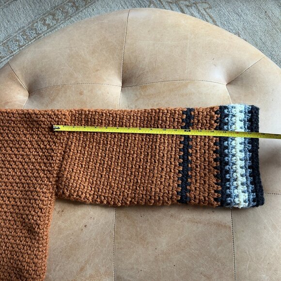 Chunky Oversized Knit Sweater Coat | Handmade Eclectic Grandpa, Earthy Cabincore - Picture 16 of 16